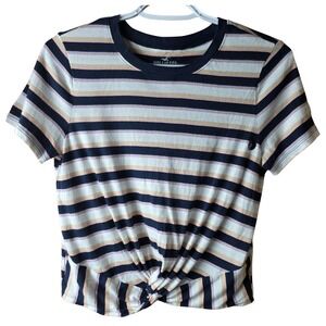 Hollister California Womens Small Striped Crew Neck Short Sleeve T Shirt